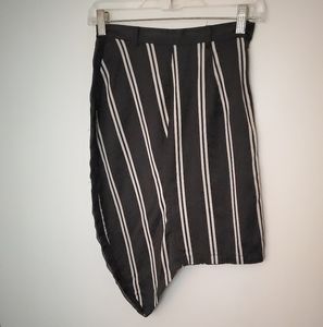 Kira Sacarello Asymmetrical Striped Cotton Skirt 2